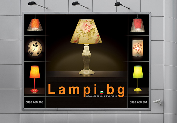 Graphic design and prepress of a product advertisement billboards, intended for promotion in shopping centres
